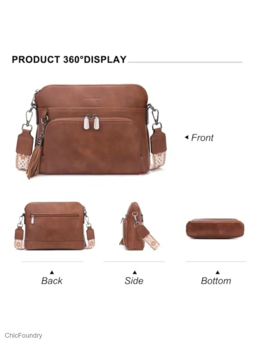 Quilted Crossbody Bags for Women Faux Leather Vegan Purse with Wide Strap Travel